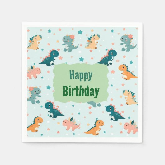 Dino Baby Napkins Servet (Voorkant)