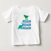 Dino Baby Shirt - Aangepaste naam en leeftijd T-sh (Voorkant)