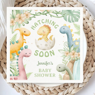 Dino Baby Shower Cute Dino Papieren Servet