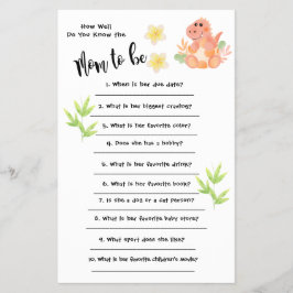 Dino Baby Shower Hoe goed ken je de kaart