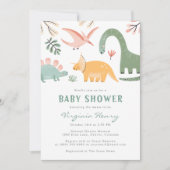 Dino Baby shower Invitation Kaart (Voorkant)