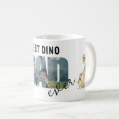 Dino Best Dad Ever Personalized Photo Koffiemok (Voorkant rechts)