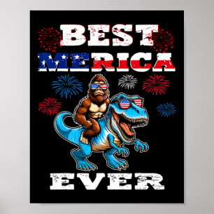 Dino Bigfoot 4 juli 1776 Jongens Amerikaanse vlag Poster