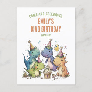 Dino Birthday Bash Briefkaart