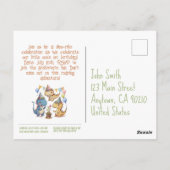 Dino Birthday Bash Briefkaart (Achterkant)