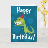 Dino Birthday Card Kaart (Gele Bloem)