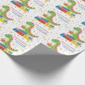 Dino Birthday Party Cadeaupapier (Hoek)