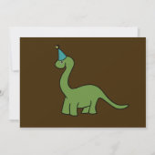 DINO Birthday Party Invitations Kaart (Achterkant)