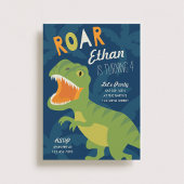 Dino Birthday Party Invite Kaart
