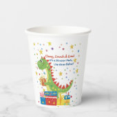 Dino Birthday Party Papieren Bekers (Voorkant)