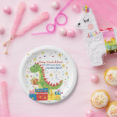 Dino Birthday Party Papieren Bordje (Feest)