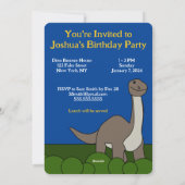 Dino Birthday Uitnodiging (Achterkant)