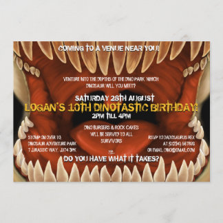 Dino Bite - Monstro Dinosaur Party - Uitnodigingen