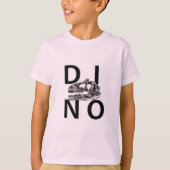 DINO - Bleek roze Kinderen Hanes TAGLESS® T-Shirt (Voorkant)