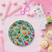 Dino blokkeert papieren Borden Papieren Bordje (Feest)