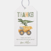 Dino Bouw Partij Favor Labels Cadeaulabel (Voorkant)