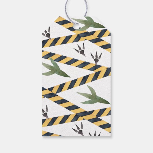 Dino Bouw Partij Favor Labels Cadeaulabel (Achterkant)