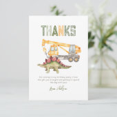 Dino Bouwpartij Dank u kaart (Staand voorkant)