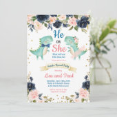 Dino Bowtie of Tutu Dinosaur Geslacht onthullen Kaart (Staand voorkant)