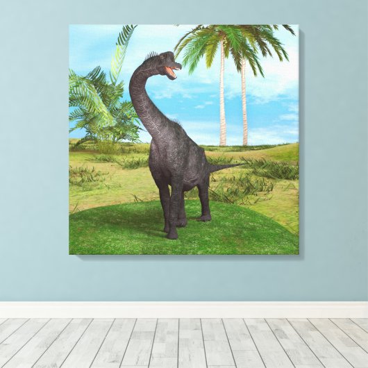 Dino Brachiosaurus Canvas Afdruk (Insitu (Houten vloer))
