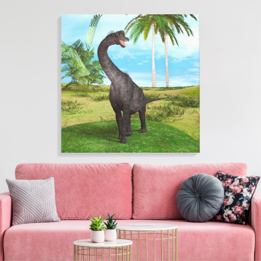 Dino Brachiosaurus Canvas Afdruk (Insitu (Woonkamer))