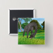 Dino Brachiosaurus Vierkante Button 5,1 Cm (Voorkant /achterkant)