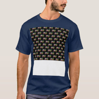Dino brandweerwagen brandweerpatroon t-shirt