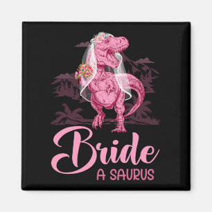 Dino Bruid Een Saurus Dinosaurus Grappig Cadeau Vo Magneet