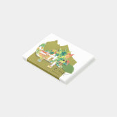 Dino Brul - Kinderkunst voor CHOC Post-it® Notes (Schuin)