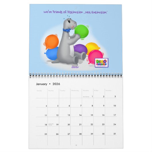 Dino-Buddies® Calendar - Road Trip w/Dino-Buddies Kalender (Jan 2026)