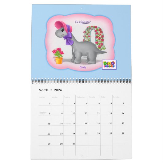 Dino-Buddies® Calendar - Road Trip w/Dino-Buddies Kalender (Mar 2026)