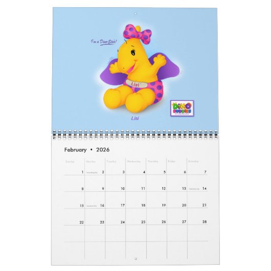 Dino-Buddies® Calendar - Road Trip w/Dino-Buddies Kalender (Feb 2026)