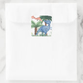 Dino Buddies I Vierkante Sticker (Tas)