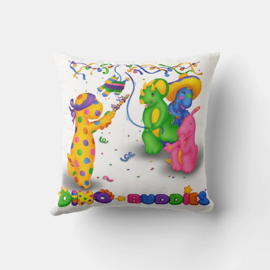 Dino-Buddies™ Pillow - Pinata Scene w/DB Logo 2 Kussen (Achterkant)