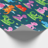 Dino cadeaupapier (Hoek)