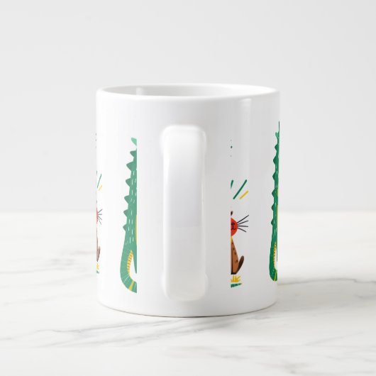 Dino & capy grote koffiekop (Achterkant)