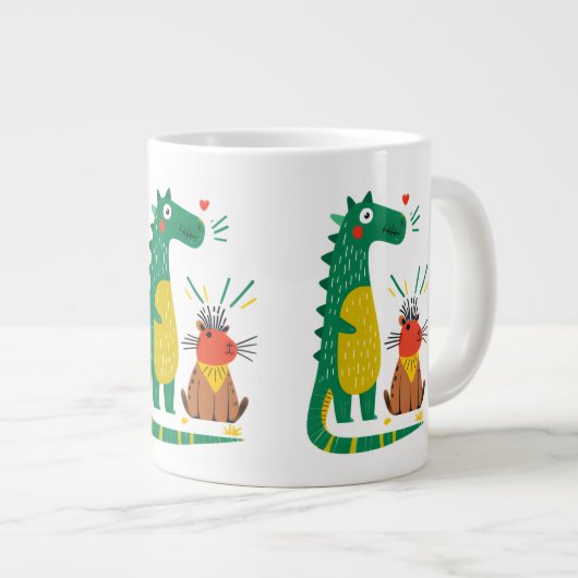 Dino & capy grote koffiekop (Voorkant rechts)