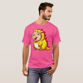 Dino Capybara Groovy Halloween Capy Capybara Dinos T-shirt (Voorkant volledig)