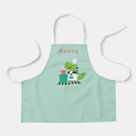 Dino Chef Apron met naam Schort