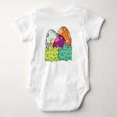 Dino Chick Baby Jersey Bodysuit (Achterkant)