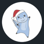 Dino Christmas Dinos Winter Animals Ronde Sticker<br><div class="desc">De dinosaurushond voor Kerstmis met sprookjes. Vreemde dieren met geschenken en sneeuw voor de feestdagen. Ook grappig voor Kerstmis in juli. Dinos zijn schattige dieren en perfect voor Kerstmis.</div>