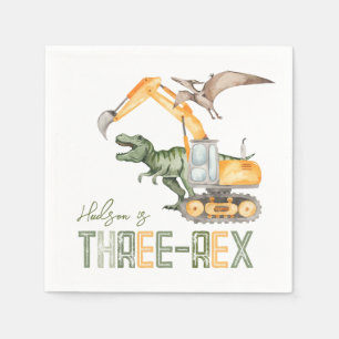 Dino Constructie Drie Rex servetten