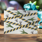 Dino Construction 3e verjaardagsuitnodiging Kaart