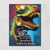 Dino Cool T-Rex Bewaar de datum Briefkaart (Voorkant)