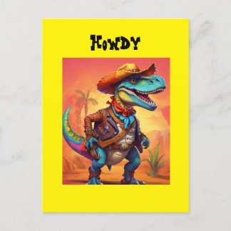 Dino Cowboy  Briefkaart