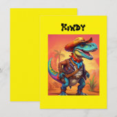 Dino Cowboy Kaart (Voorkant / Achterkant)