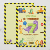 Dino Crew 7e Verjaardag Bouw Dinosaurus Kaart (Voorkant / Achterkant)