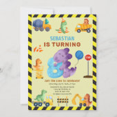 Dino Crew 8e Verjaardag Bouw Dinosaurus Kaart (Voorkant)