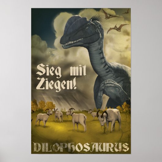 Dino D-Day: Dilophosaurus Poster (Voorkant)