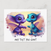 *~* Dino Dance AP48 FOTO Nodig Dragon Briefkaart u (Voorkant)